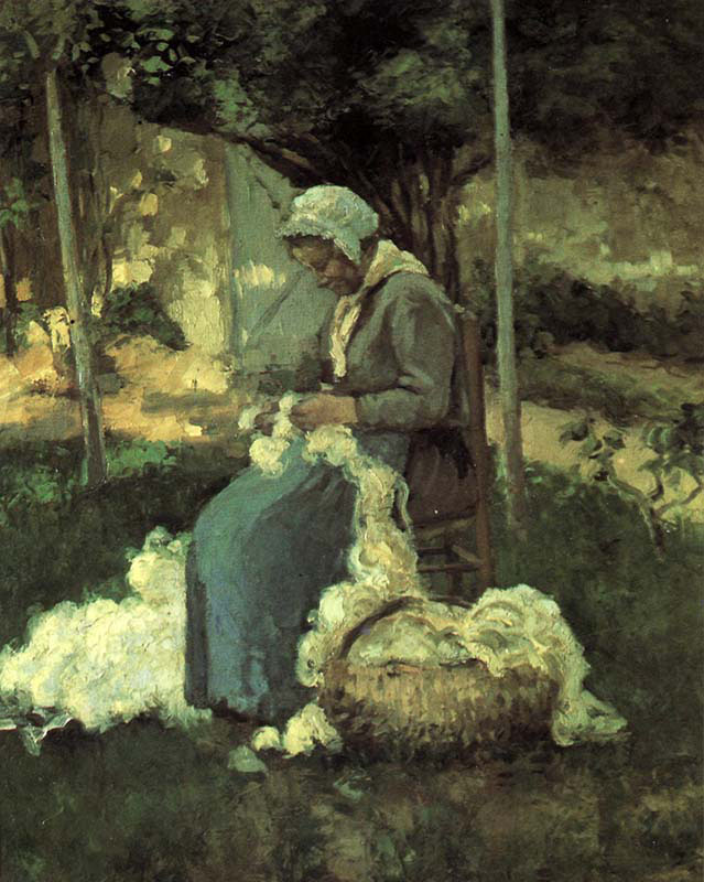 Female Peasant Carding Wool